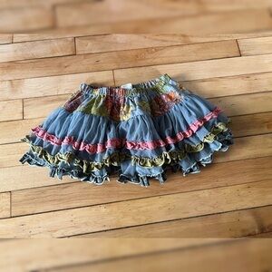 Matilda Jane ruffled skirt colorful layered multi patterned floral boho girls
